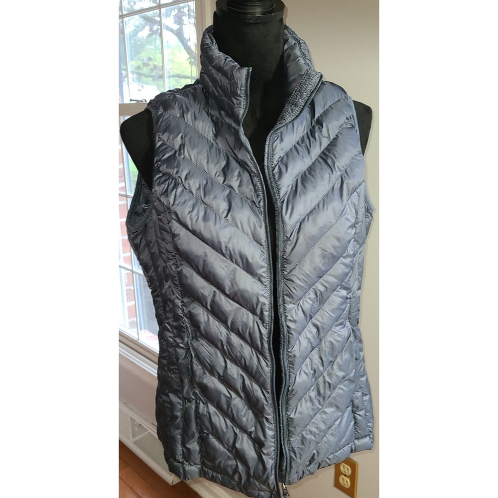 32 Degrees Heat Womens Lite Puffer Vest Gray Med Full Zip Adult Nylon Outdoorsy